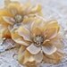 Champagne Wedding Hair Flowers with Rhinestone Center (2 pcs) Bridal Hair Pins Rustic Garden Wedding Bridal Hair Accessories Bridesmaids