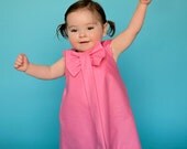 Girls Toddlers Baby Custom Handmade "MACY JEAN" Bow Dress Sizes 12/18 months to 4T - Choose your fabric