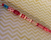 Washi Tape Sampler Pencil- Red Patterns