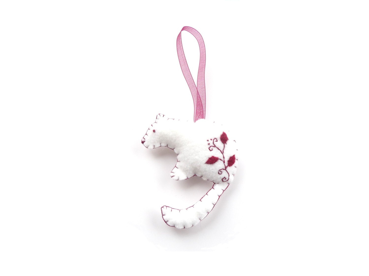 Burgundy chipmunk ornament number 147