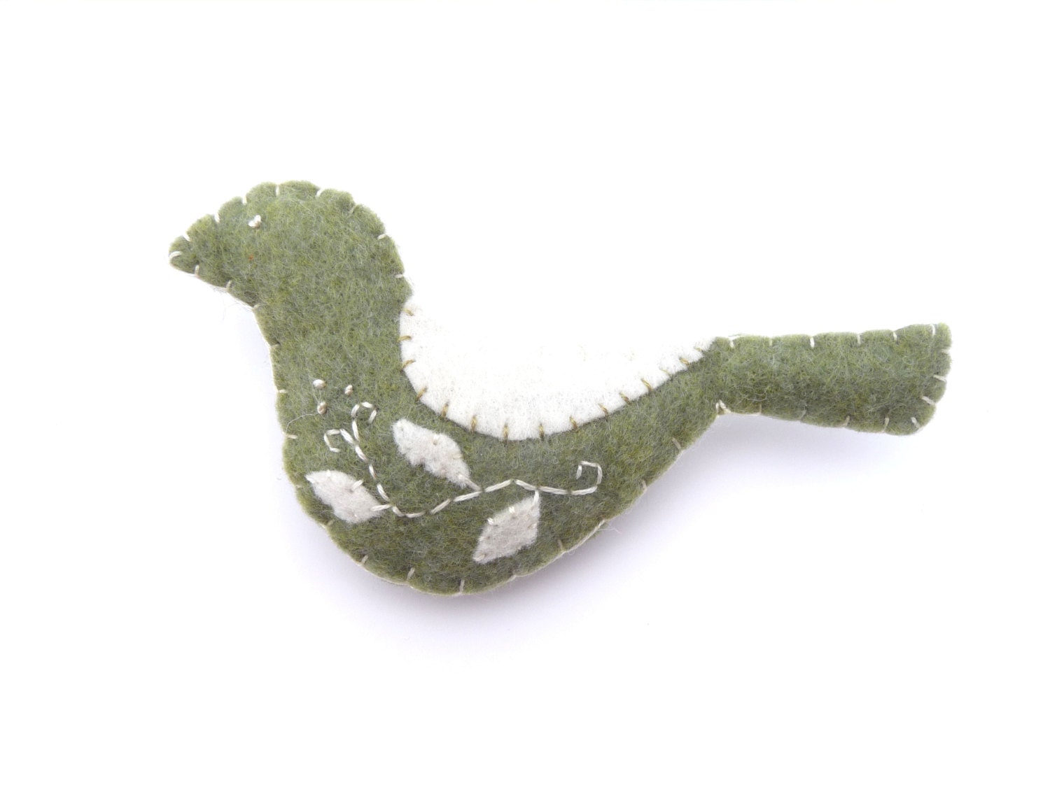Green garden decor bird magnet, number 201