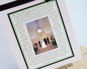 Wedding Gift, Bridal Shower Gift, Anniversary Gift, Personalized Photo Mat with your song lyrics, vows, poem, etc., Wedding Gift for Parents