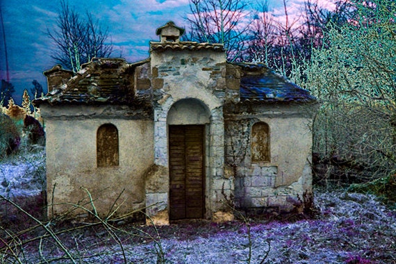 Witches Sabbath Cottage, Dark Photography, Art, Goth, Midnight, Wizard, 8x12 Print