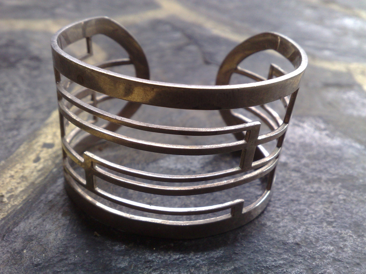 CUFF02 - 925 Sterling Silver Cuff with Front Garden Gate