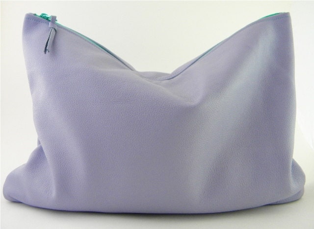 Lilac Leather Statement Clutch