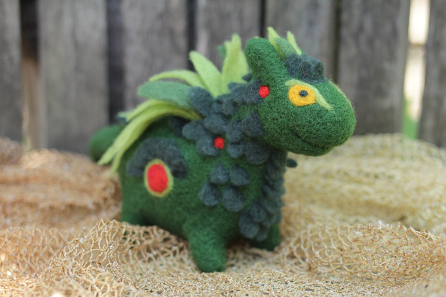 Mossy Beetle, needle felted art creature