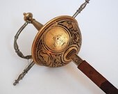 Vintage Toledo Sword Ceremonial Spanish Sword 40" Made In Spain, Gift For DAD Husband, Antique Intricate Gold Sword