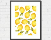 Art Print Lemons and Lemons Archival Print 8x10 or A4