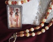 Sekhmet and Isis Goddess Rosary Necklace