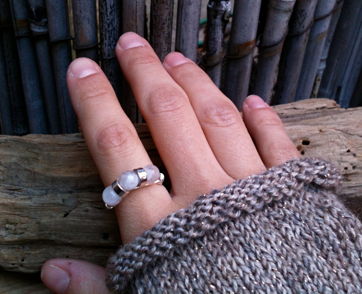 Moira Ring / Natural Moonstone & Silver