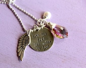 Live the life you want to live hand stamped charm necklace