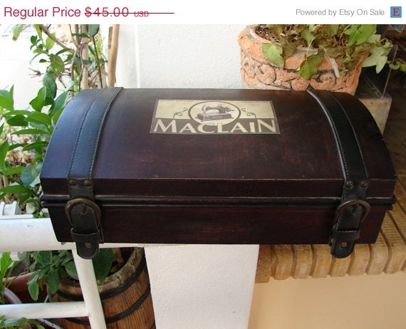 EVERYTHING HALF PRICE Vintage,shabby chic,wooden jewelry/storage/keepsake box,with vintage style advertisement on lid.