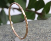 14K Gold Stack Rings.  14K  YellowGold. Hammered, Stack Ring.Yellow Gold Wedding Band.Gold Enguagement Ring.Thin Ring.Everyday Ring.