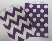 12 Purple Polka Dot Chevron Favor Bags Il_170x135