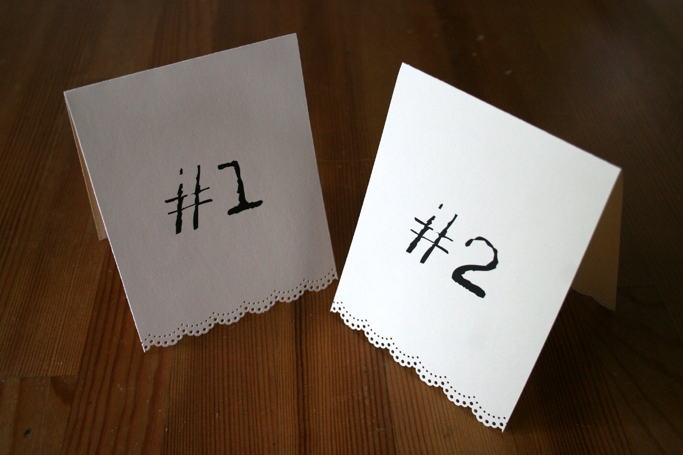 Ivory Vintage Chic Table Number Cards - 25