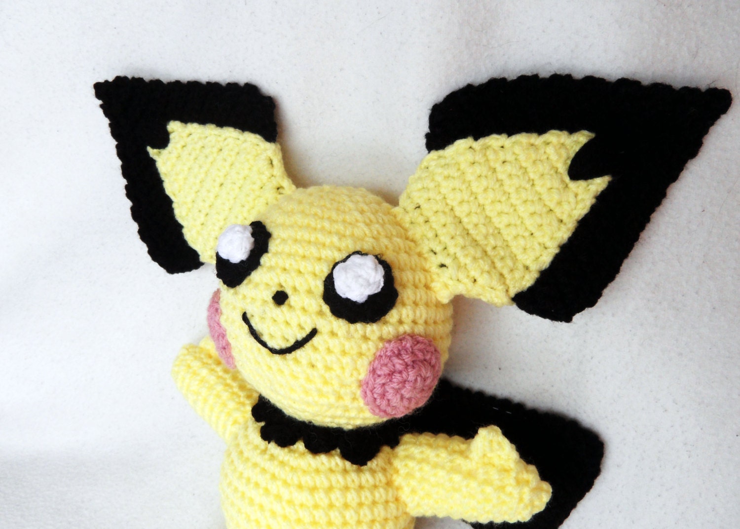 Ready to Ship - Pichu Crochet Pokemon "Life Size"