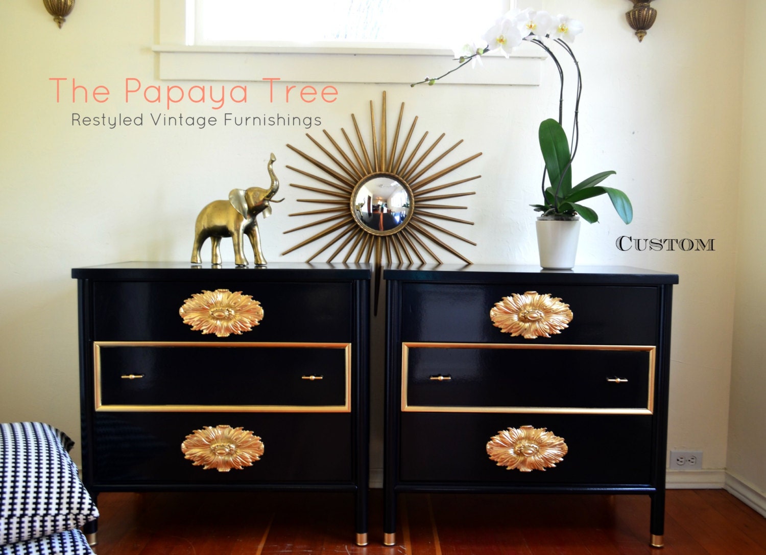 Custom Order Lacquer Nightstands Chests Bedside Tables Bedroom Furniture