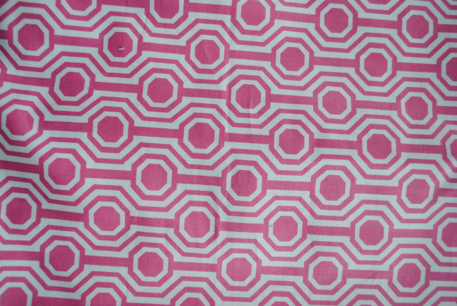 Pink Geometric fabric - by the yard