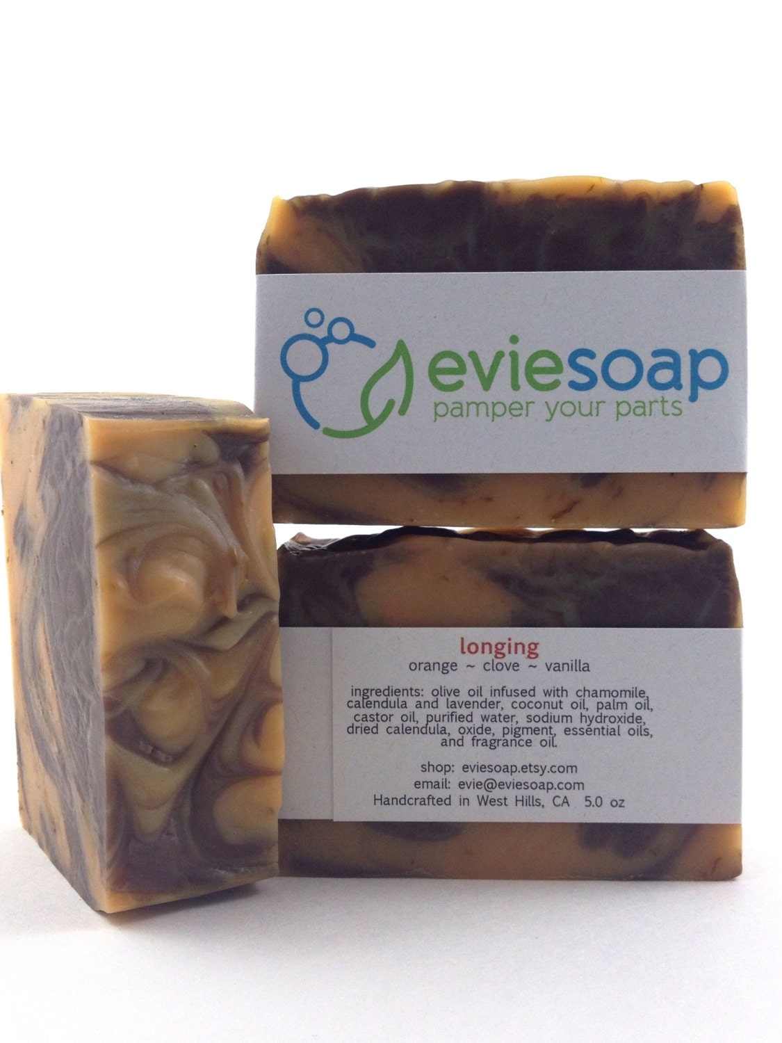 longing - Handcrafted Vegan Soap - orange, clove, vanilla