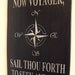 Walt Whitman Quote Compass Rose Voyager Sail Wood Handpainted Wood Sign
