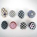 8 Polka Dot Magnets, Beach Pebbles with Magnets, Unique Gifts, Sea Stones, Painted Rocks by Happy Emotions