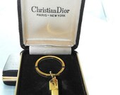 Vintage Christian Dior Whistle Key Ring in Original Box