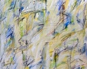 3-15-13  (abstract painting, green, pastel, white, blue, cream, gold, yellow)