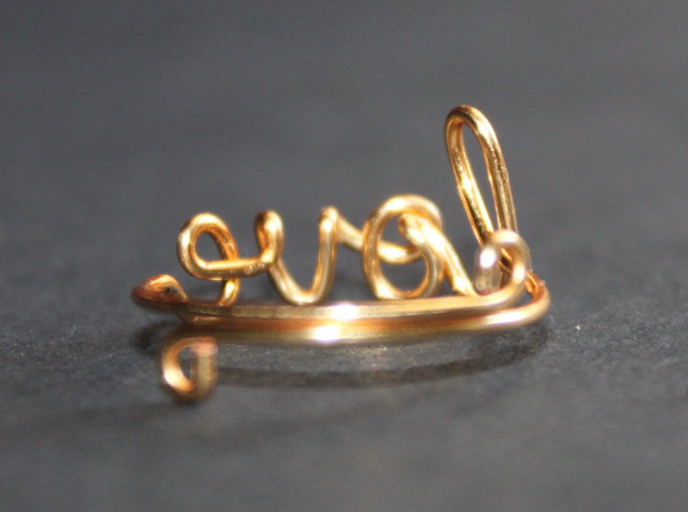 LOVE Ring, 14K Gold Filled Wire