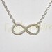 Infinity Necklace - Sterling Silver Wire Jewelry, Love Friendship Silver Necklace, Lovers, Couple, Friends Infinity Gift