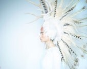 READY TO SHIP Giant deer antler massive mohawk Futuristic gaga halloween rocker Burning man Fantasy headdress headpeice