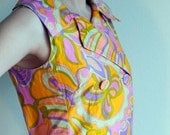 vintage 1960s bloomingdale's mod paisley shift dress