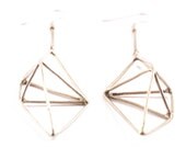 framed geo shape earrings - sterling silver
