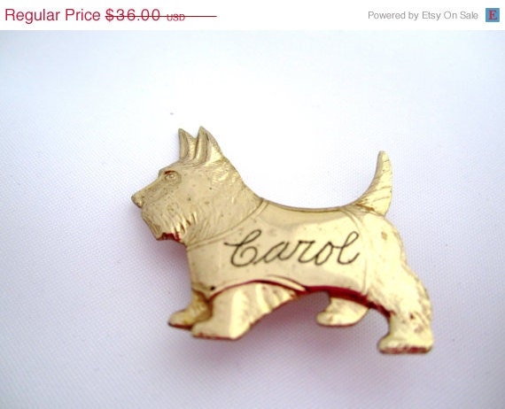 Art Deco Scottie Dog Brooch 1920s Vintage Jewelry