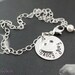 Personalized bracelet with two names, Mom jewelry, Heart charm, Friendship bracelet, Hand stamped, Kids names