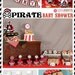 Red Pirate Baby Shower Package Personalized FULL Collection Set - PRINTABLE DIY - BS831CA1x