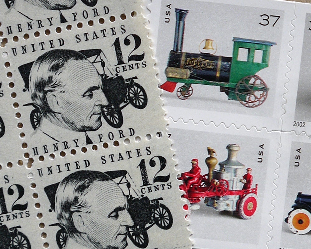 Vintage unused - Baby, You Can Drive My Car - postage stamps to post 10 letters - or use in scrapbooking and crafts