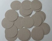 25 Handmade Die Cut Small Circles, Light Kraft, Scrapbooking, Card Making, Confetti