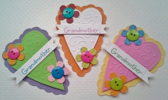Grandma scrapbook  Embellishments Grandmother Nana  for card and tag making Mothers Day Grandmother's Day