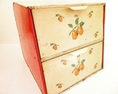 Decoware Red Metal Bread/Pie Box, 1950s