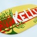 Surf Board Decor, Surfboard Wall Art, Beach Theme 18 inch Surfing Sign, Coastal Cottage Kids Yellow Nursery Room Baby Surfer Decor
