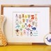 The Alphabet Kingdom woodland nautical and mystical animals and creatures colorful large 12x12 art print for children nursery and baby gift