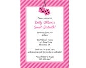 Sweet Sixteen Invitation Birthday Invite DIY Pink or Blue Dice