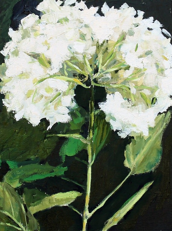 Still Life Painting, Hydrangea Flower, Original Oil on wood panel Still Life Painting, Hydrangea Flower, Original Oil on wood panel