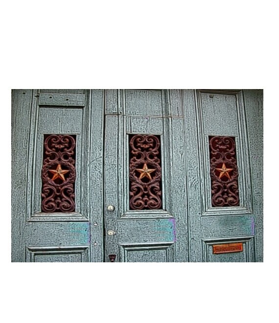New Orleans Architecture Fine Art, Stars in Iron, French Quarter Door Print, Ready to Frame 4x6 Art Print