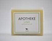 Lime  Soap with pink sea salt