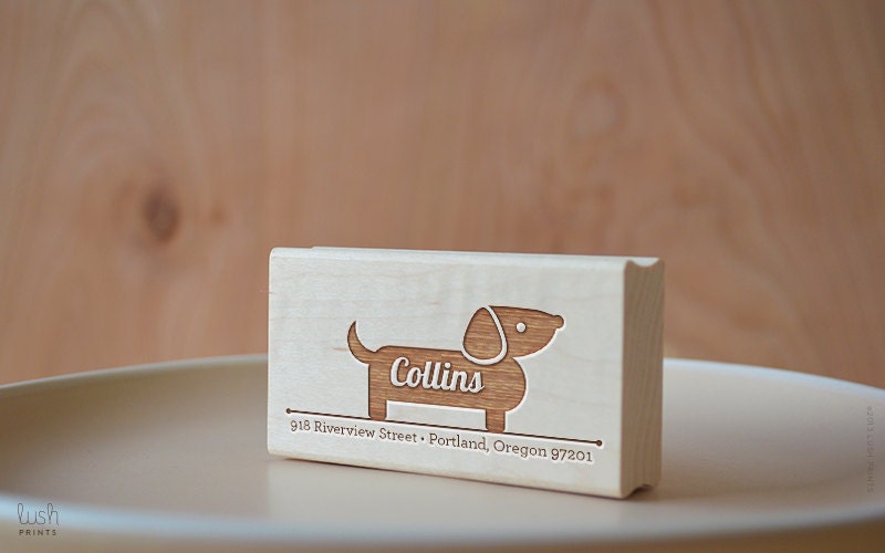 Dachshund - Personalized Address Stamp