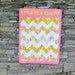 Pink Baby Quilt, Baby Blanket, Chevron, Baby Bedding