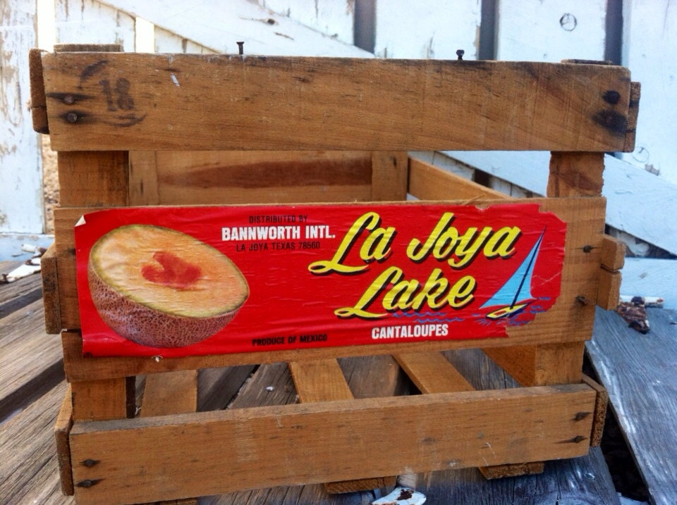 La Joya Lake Cantaloupe Fruit Crate