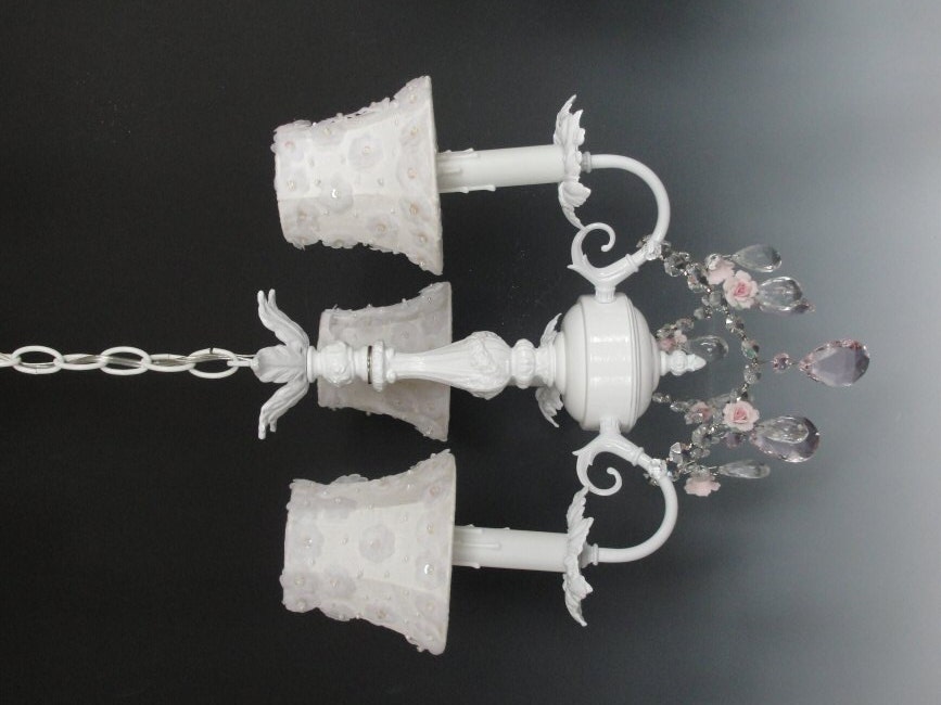 White Chandelier Lighting, Shabby Chic Chandelier, Nursery Chandelier, Light Fixture, Chandelier Light, Shabby Chic Lighting