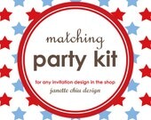 Matching Printable Party Kit for any design in the shop